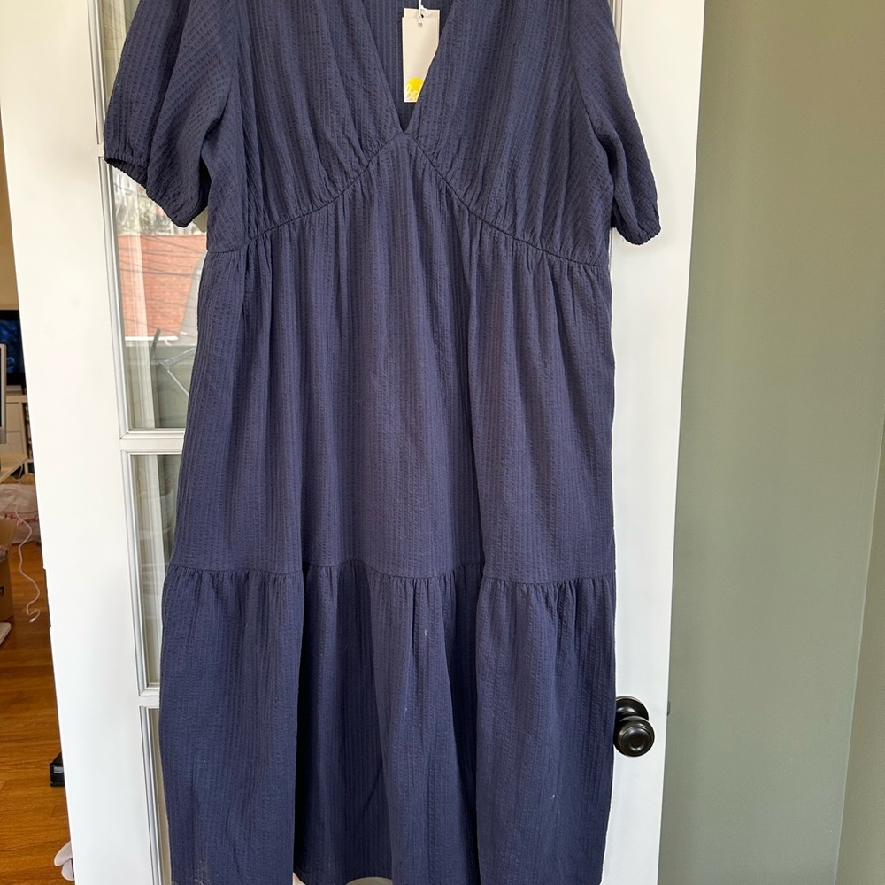 Women’s Boden Navy Blue Tiered Dress